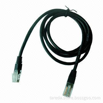 Cat5e Cable Patch Cord, UTP 24AWG x 4PR Copper, Available in Various Colors/Length with RoHS Mark